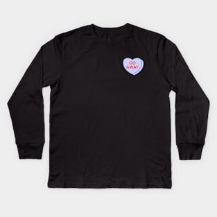 Conversation Heart: Go Away Kids Long Sleeve T-Shirt